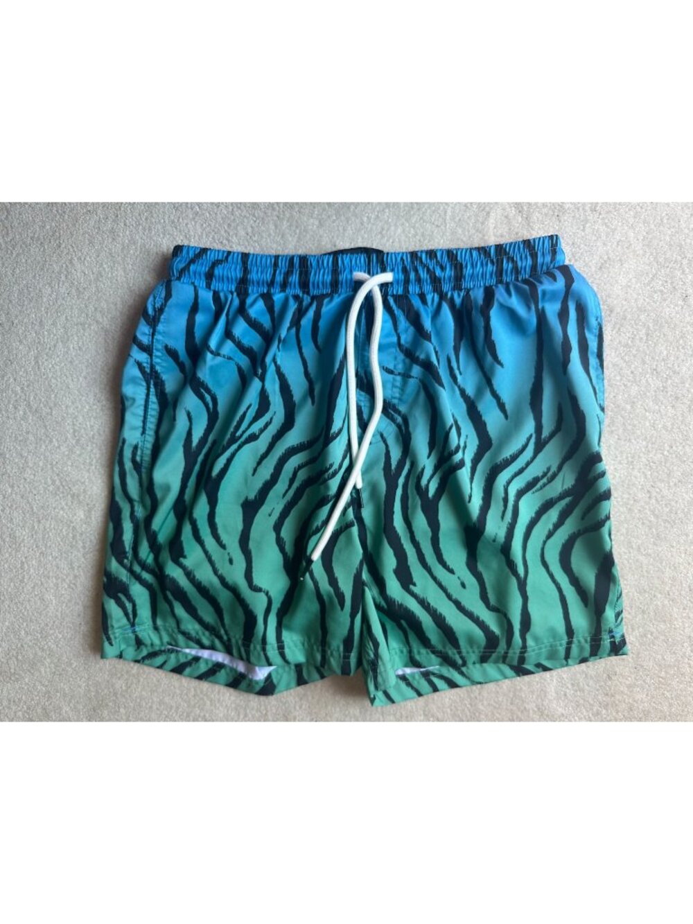 I.N.C. International Concepts multi color animal print swim trunks M